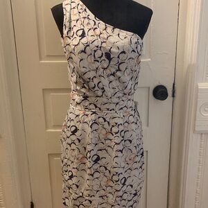 Elegant One-Shoulder Printed Dress